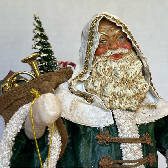 Clothtiques Possible Dreams 1988 Toy Sack Santa Green Robe 713042 Santa Figurine - Picture 9 of 16